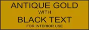 Plastic Label Antique Gold